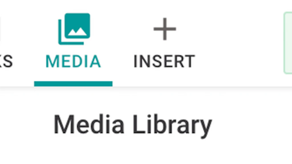 The media library icon can be found in the toolbar now.