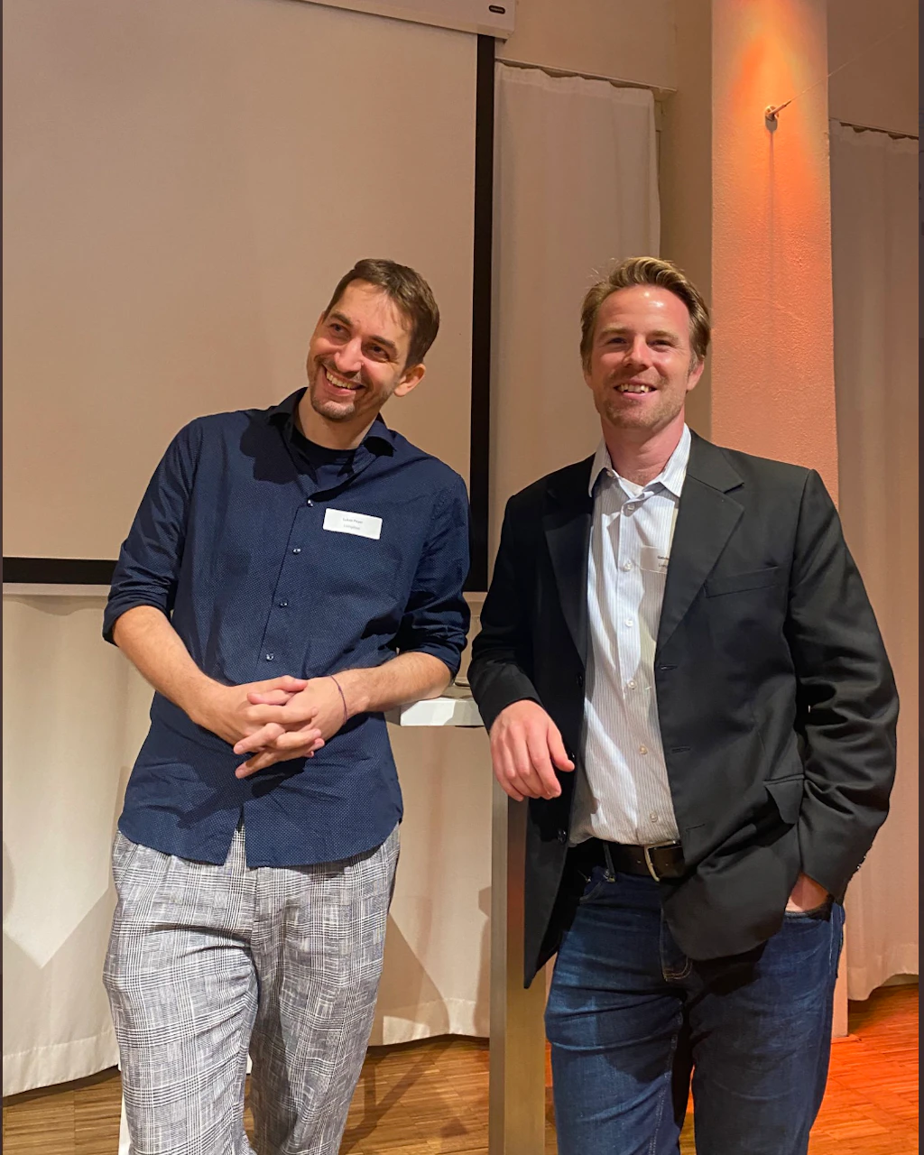 All smiles! Livingdocs Founders <strong>Lukas Peyer</strong> and <strong>Gabriel Hase</strong>.