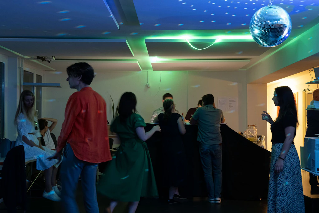 At the bar and on the dance floor!